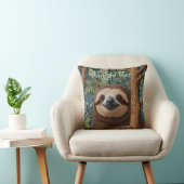 Cute retro boho Sloth Hang in there クッション (椅子)