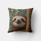 Cute retro boho Sloth Hang in there クッション (裏面)