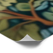 Cute retro boho Sloth Hang in there ポスター (角)