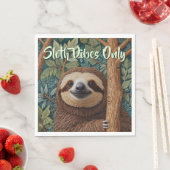Cute retro boho Sloth Hang in there sloth vibes スタンダードランチョンナプキン (インサイチュ)