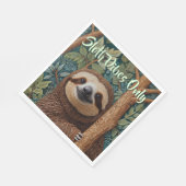 Cute retro boho Sloth Hang in there sloth vibes スタンダードランチョンナプキン (角)