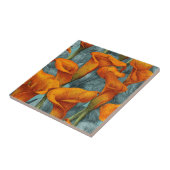 Cute Retro Calle Lilies  Tiles  For Rustic Kitchen タイル (側面)