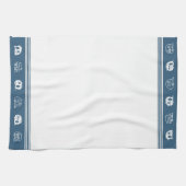 Cute Retro Campers in Blue and White キッチンタオル (横)