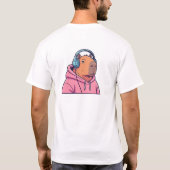 Cute Retro Capybara Streetwear Cartoon T-Shirt Tシャツ (裏面)