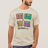 Cute Retro Cassette Tape "Rewind" Kawaii Design Tシャツ (正面)
