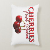 Cute retro Cherries fresh picked  アクセントクッション (正面(垂直))