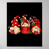 Cute Retro Chocolate Hot Cocoa Mug Funny Gnomes Ch ポスター (正面)