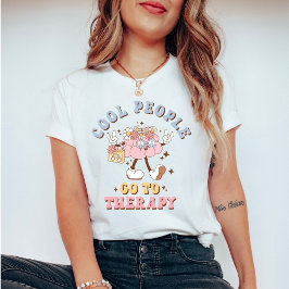 Cute Retro Cool People Go to Therapy  Tシャツ