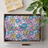 Cute Retro Doodle Hearts Love Artistic Pattern  薄葉紙 (ギフト)