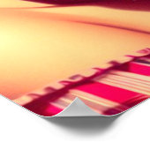 Cute Retro Floral Pin-up Portrait ポスター (角)