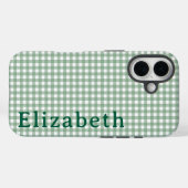 Cute Retro Gingham Plaid Personalized  Case-Mate iPhoneケース (裏面 (横))