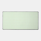 Cute Retro Green Gingham Plaid pattern デスクマット (正面)