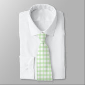 Cute Retro Green Gingham Plaid pattern ネクタイ (タイ)