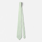 Cute Retro Green Gingham Plaid pattern ネクタイ (正面)