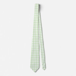 Cute Retro Green Gingham Plaid pattern ネクタイ