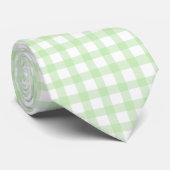 Cute Retro Green Gingham Plaid pattern ネクタイ (ロール)