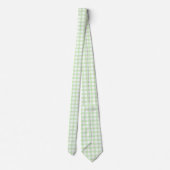 Cute Retro Green Gingham Plaid pattern ネクタイ (裏面)