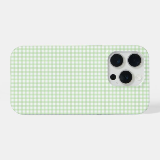 Cute Retro Green Gingham Plaid pattern iPhoneケース (裏面横)