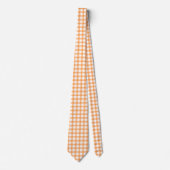 Cute Retro Orange Gingham Plaid pattern ネクタイ (正面)