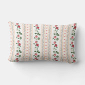 Cute retro pattern of strawberry floral grandma ランバークッション (裏面)