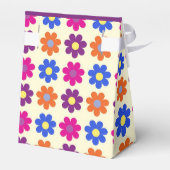 Cute Retro Penny Flower Pattern Thank You フェイバーボックス (裏面サイド)