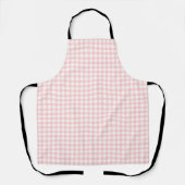 Cute Retro Pink Gingham Plaid pattern エプロン (正面)