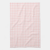 Cute Retro Pink Gingham Plaid pattern キッチンタオル (縦)
