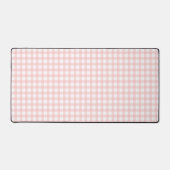 Cute Retro Pink Gingham Plaid pattern デスクマット (正面)