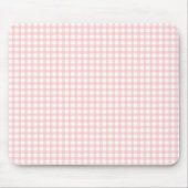 Cute Retro Pink Gingham Plaid pattern マウスパッド (正面)
