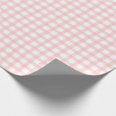 Cute Retro Pink Gingham Plaid pattern ラッピングペーパー (角)