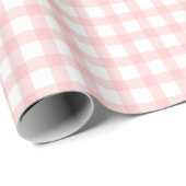 Cute Retro Pink Gingham Plaid pattern ラッピングペーパー (ロールコーナー)