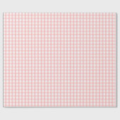 Cute Retro Pink Gingham Plaid pattern ラッピングペーパー (フラット)