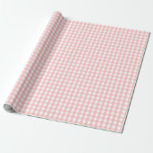 Cute Retro Pink Gingham Plaid pattern ラッピングペーパー (アンロールド)