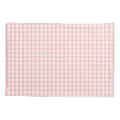 Cute Retro Pink Gingham Plaid pattern 枕カバー (裏面)