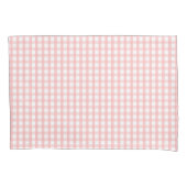 Cute Retro Pink Gingham Plaid pattern 枕カバー (正面)