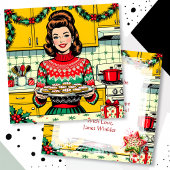 Cute Retro Pop Art Personalized Christmas カード