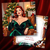 Cute Retro Pop Art Personalized Christmas カード