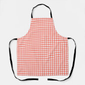 Cute Retro Red Gingham Plaid pattern エプロン (正面)