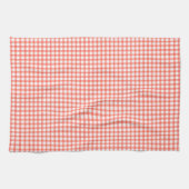 Cute Retro Red Gingham Plaid pattern キッチンタオル (横)