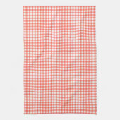Cute Retro Red Gingham Plaid pattern キッチンタオル (縦)