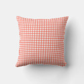 Cute Retro Red Gingham Plaid pattern クッション (裏面)