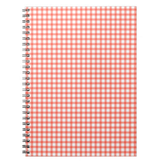 Cute Retro Red Gingham Plaid pattern ノートブック