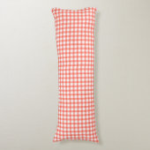 Cute Retro Red Gingham Plaid pattern ボディピロー (正面縦)