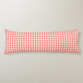 Cute Retro Red Gingham Plaid pattern ボディピロー (正面)