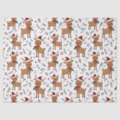 Cute Retro Reindeer Christmas 薄葉紙 (正面)
