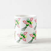 Cute Retro Springtime Flowers on a Coffee Cup Mug コーヒーマグカップ (中央)