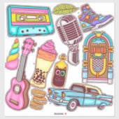 Cute Retro Sticker シール (シート)