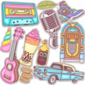 Cute Retro Sticker シール (正面)