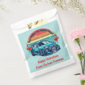 Cute Retro Sun Kids Valentines Car フェイバーバッグ (封をした状態)