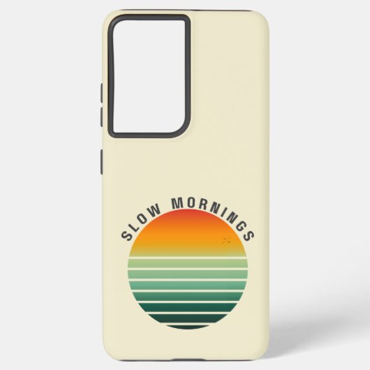 Cute Retro Sunset Phone Case Samsung Galaxyケース (裏面)